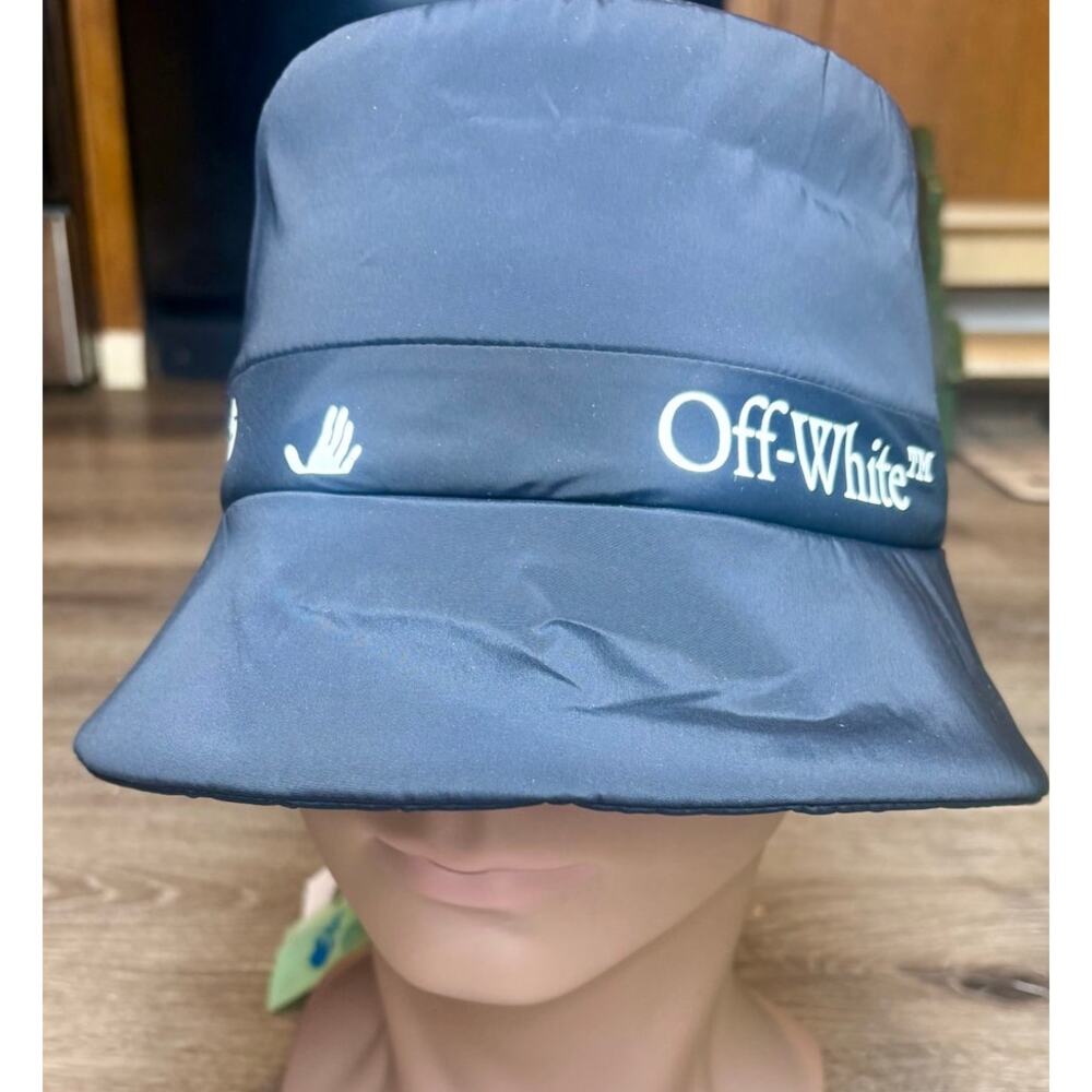 OFF-WHITE Nylon Black Bucket Hat - Brand New with Tags